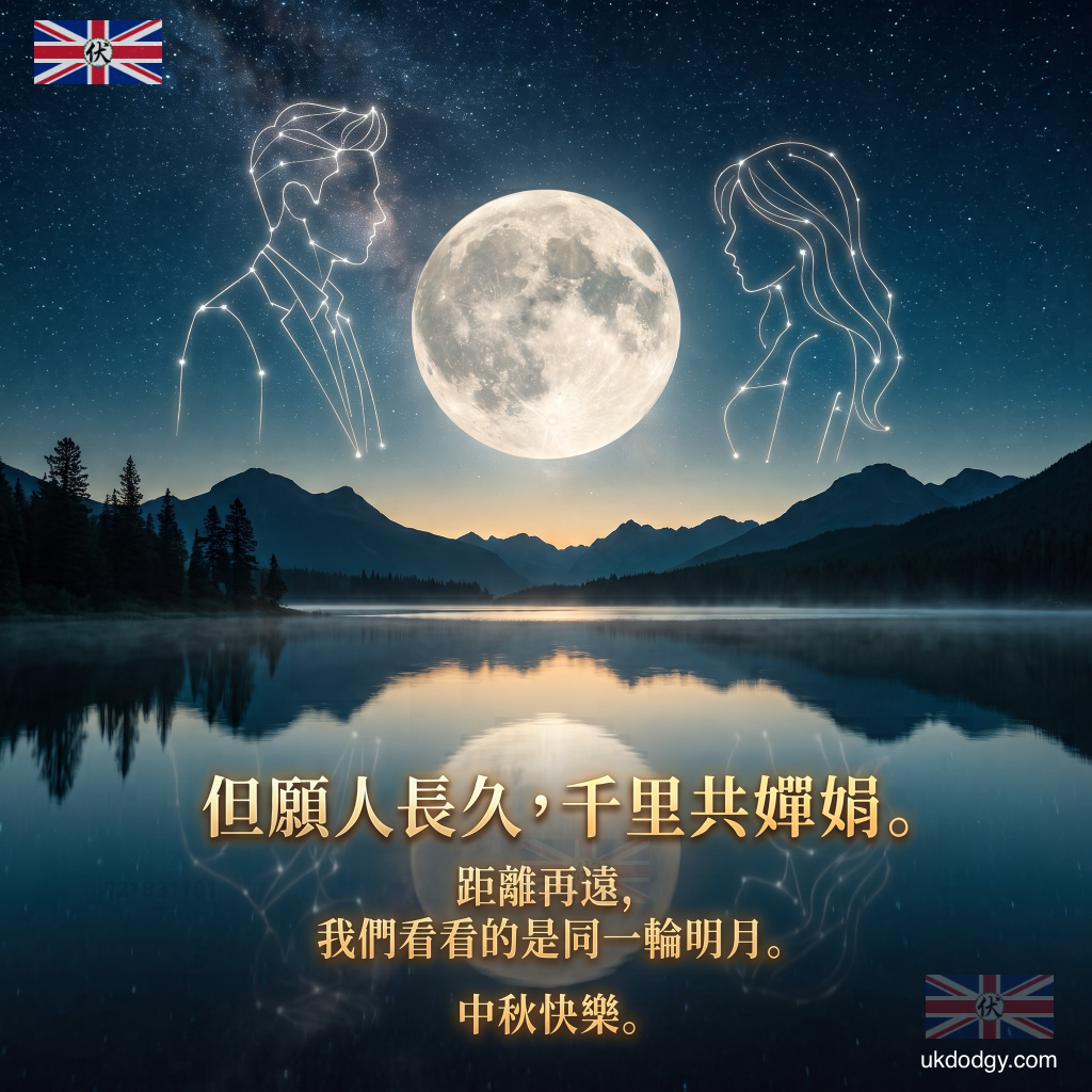 中秋賀圖｜但願人長久，千里共嬋娟