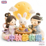 中秋節可愛圖案 免費下載|團圓飯 : 嫦娥、玉兔與吳剛