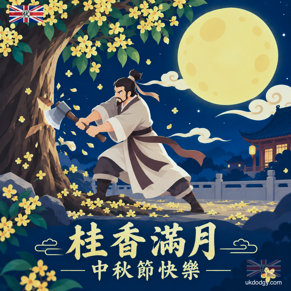 中秋節 - 吳剛伐桂賀卡