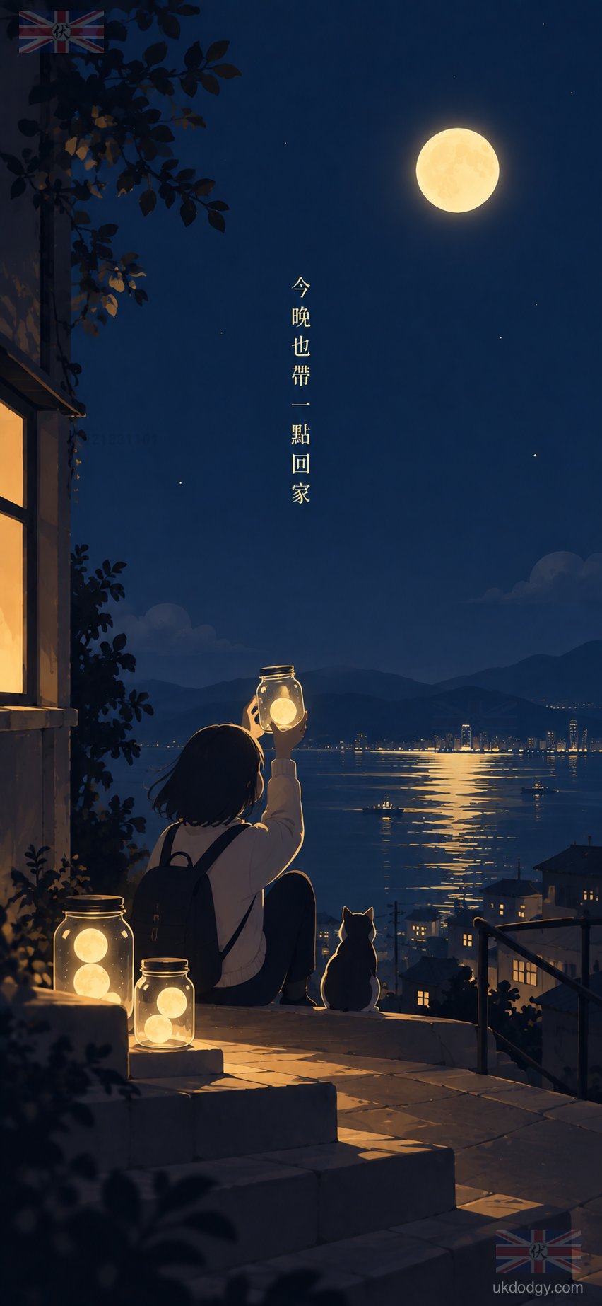 中秋節手機桌布免費下載 | 收集月光的人