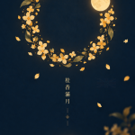 桂花中秋手機桌布下載｜桂香滿月與月輪手機背景