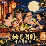 中秋節 - 台灣柚見團圓圖片