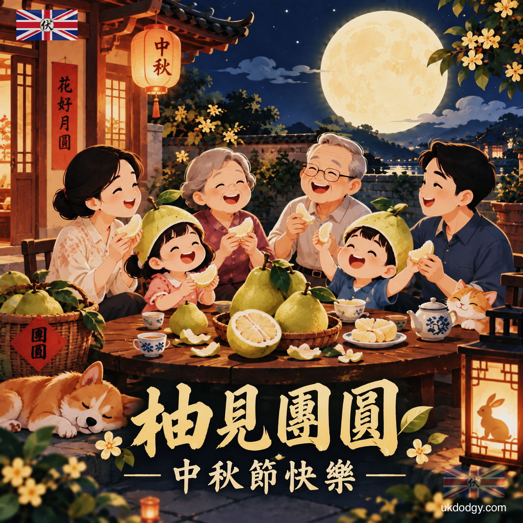 中秋節 - 台灣柚見團圓圖片