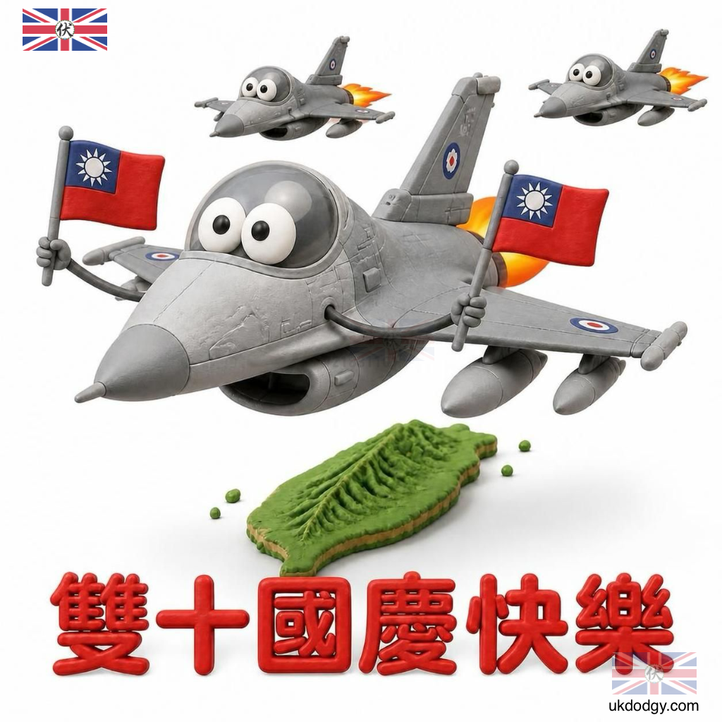 中華民國空軍 F-16 可愛Q 版雙十節祝福圖