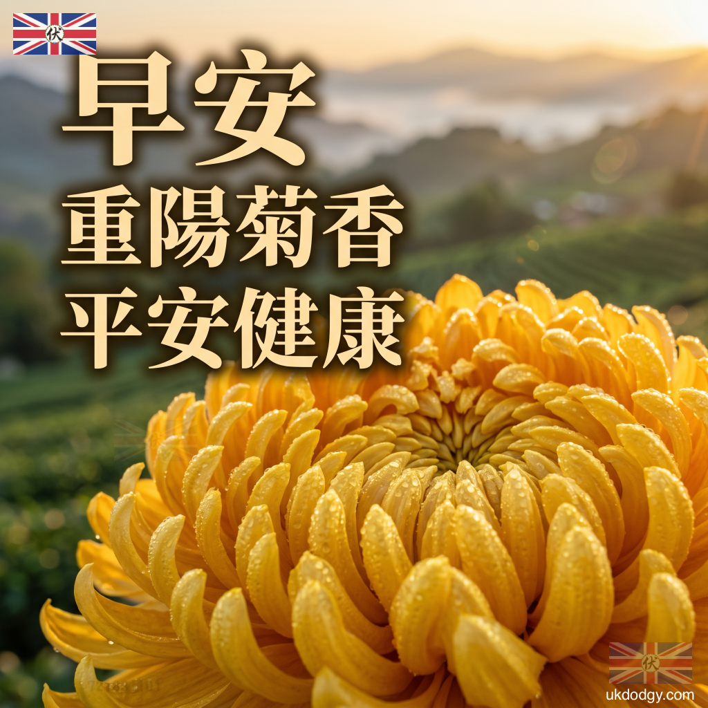 重陽節早安圖免費下載|重陽菊香、平安健康祝福