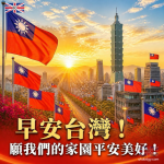雙十節早安問候圖|願我們的家園平安美好
