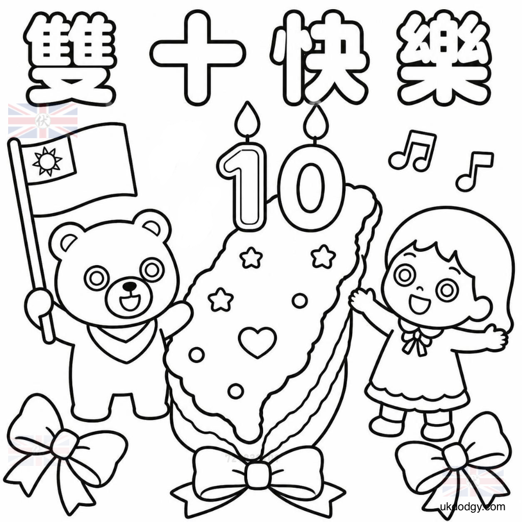 雙十節黑白圖