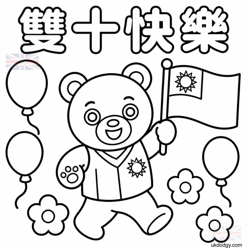 雙十著色畫