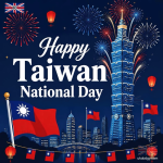 Taiwan National Day Fireworks Image|Taipei 101