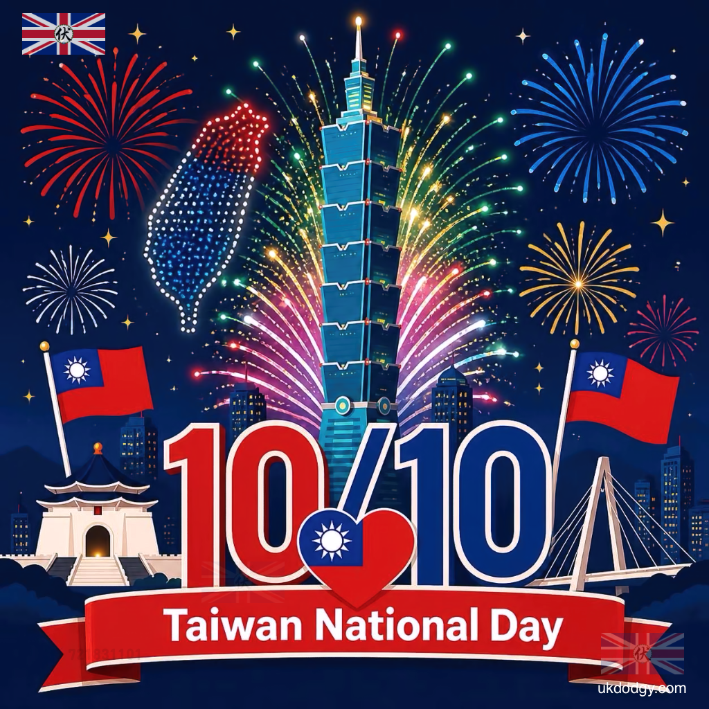 Taiwan National Day Fireworks at Taipei 101