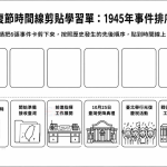 光復節時間線剪貼學習單:1945年事件排序活動